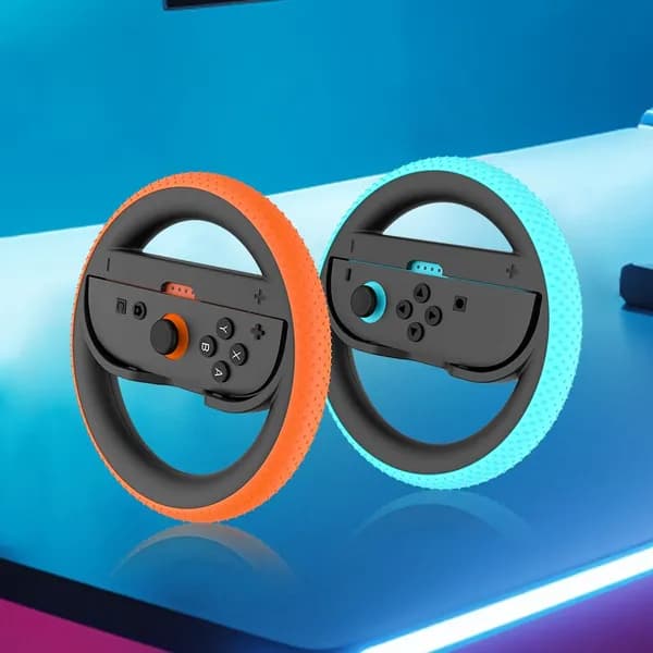 Руль для контроллеров Nintendo Switch 2, комплект из двух штук с противоскользящими вставками