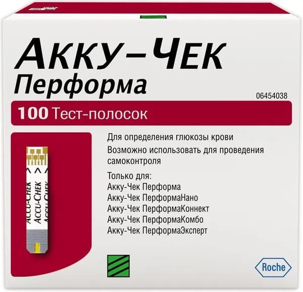 Тест-полоски Accu-Chek Performa, 100 шт