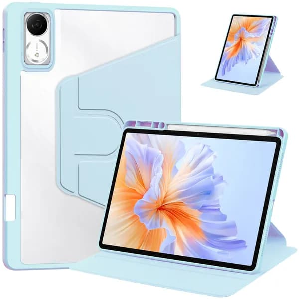 Совместимый с HONOR PAD V9 / GT вращающийся корпус, крышка подставки с поворотом на 360 градусов, многоугольная крышка для просмотра с ручкой