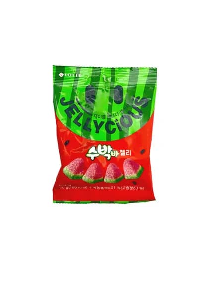 Lotte Жевательный мармелад Jellycious watermelon, со вкусом арбуза, 60 гр