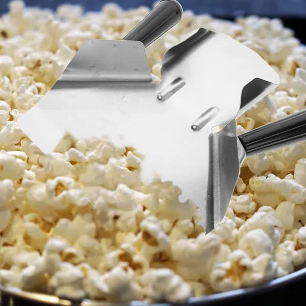 Портативная ложка металлическая для попкорна и сухих продуктов из нержавеющей стали