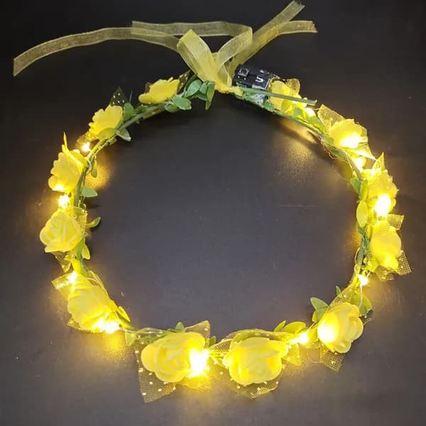 Светящийся цветочный венок с LED-подсветкой