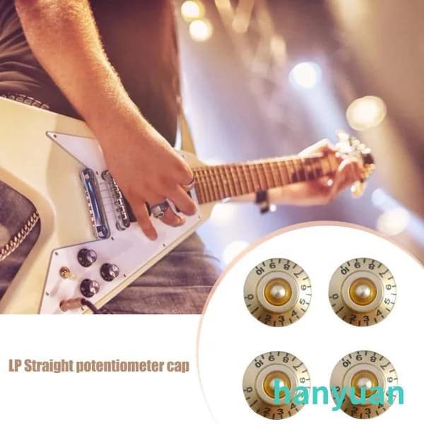 4 шт. Ручки Cap Guitar для электрогитары, регуляторы громкости/тембра, золото, под Epiphone LP