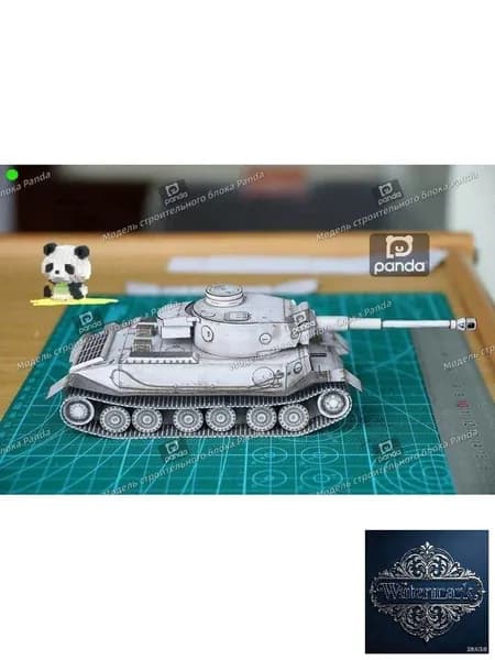 Бумажная модель немецкого танка Tiger P в масштабе 1:35 Модель VK4501