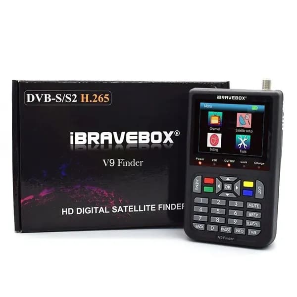 iBRAVEBOX V9 Finder DVB-S/S2 прибор для настройки спутниковых антенн Чехол + зарядка
