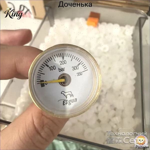 Манометр 350Atm, D25, G1/8, для винтовки, для баллона, PCP, для заправочной станции (R)