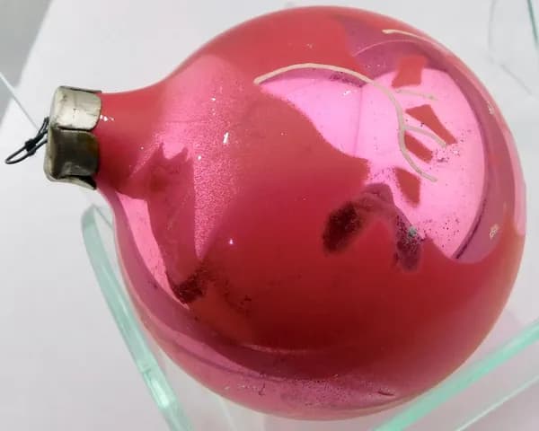 Елочная игрушка ШАР стекло ручная роспись СССР 1970-е гг