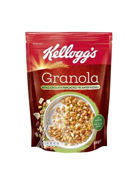 Гранола Kellogg's с белым шоколадом и фисташками 300 г - White Chocolate & Pistachio 300g