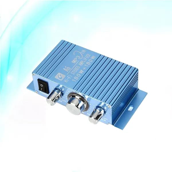Автомобильный усилитель звука 12v 2.0 канала с функцией воспроизведения, голубой