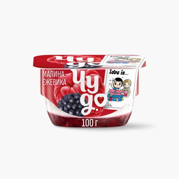 Творожок двухслойный Чудо Ежевика-малина, 4,2%, 100 г