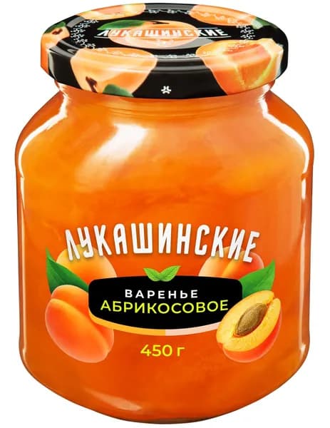 "Лукашинские" Варенье абрикосовое 450гр 1шт(абрикос)