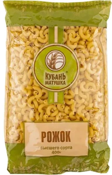 Макароны Кубань матушка рожки Югоптторг-23 м/у, 400 г