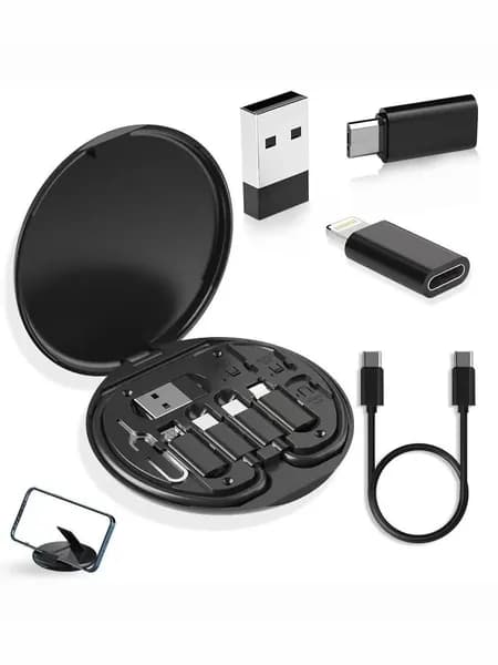 Кабель для мобильных устройств Apple Lightning/USB Type-C, 0.02 м, черный матовый