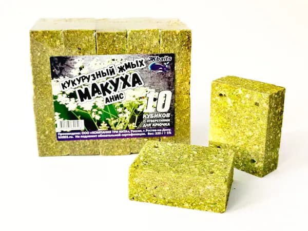 Макуха (кукурузный жмых) с отверстием АНИС 320гр. (уп/10шт)