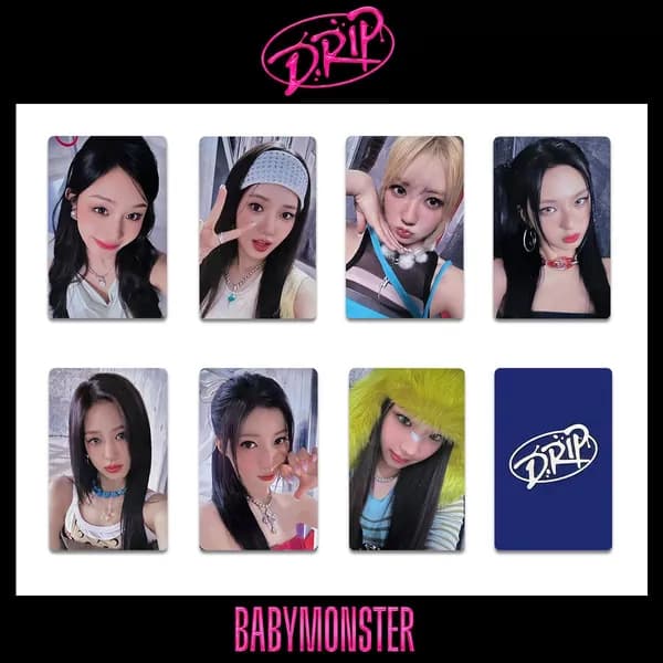 Карточки BABYMONSTER Drip альбом карты k-pop карточки коллекционные 5.4*8.6cm 7 шт