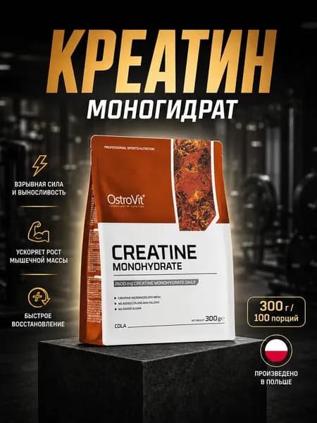 Креатин моногидрат порошок Creatine Monohydrate 300 г кола