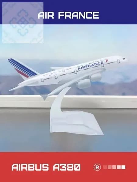 Металлическая модель самолета Airbus A380 Air France