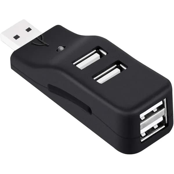 4-портовый USB-концентратор, миниатюрный портативный разветвитель данных USB 2.0, подходит для ПК, ноутбуков, нетбуков, MacBook XPS, iMac и других устройств.