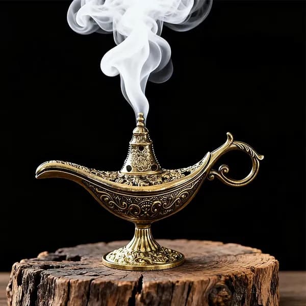 Курильница лампа Аладдина Аромалампа для дома и офиса,металла,9x3.2x6 см