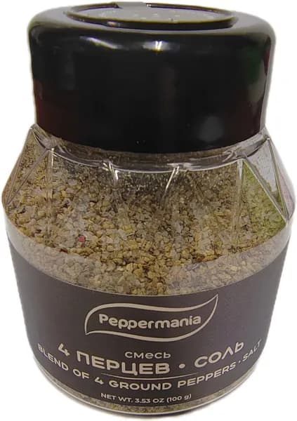 Приправа "Перечная смесь" (100 грамм), Peppermania, премиум приправа, 4 перца+соль