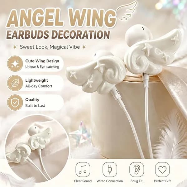Зажим для кабеля наушников Angel Wings