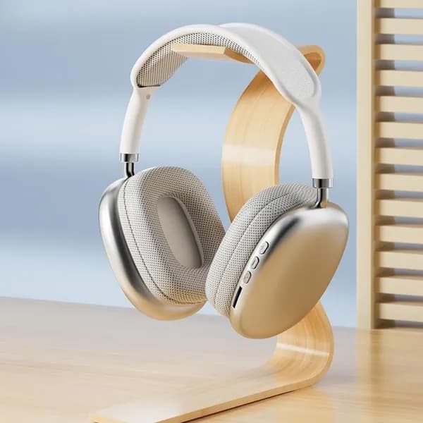 Наушники беспроводные с микрофоном P9pro max, Bluetooth, USB Type-C, 3.5 мм, белый