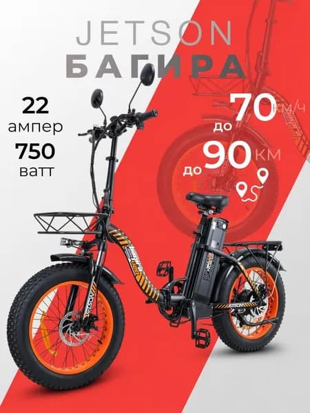 Электровелосипед для взрослых Jetson V20 BAGIRA (60V22Ah)