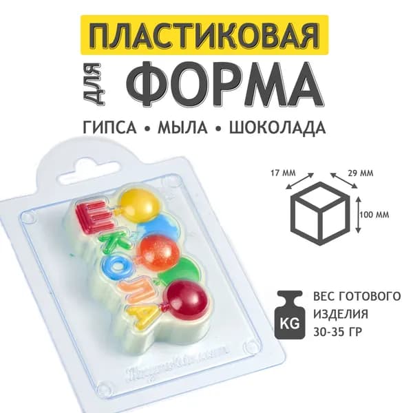 Школа - формочка пластиковая для изготовления мыла, шоколада и гипсовых отливок