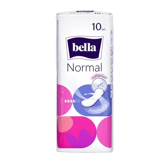 Прокладки женские гигиенические BELLA NORMAL, без крылышек (3 капли), 10 шт.