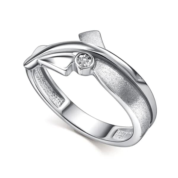 Серебряное кольцо DIAMANT-ONLINE с бриллиантом 925 пробы