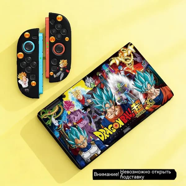 Dragon Ball, Мягкий защитный чехол с возможностью крепления для Nintendo Switch 2_Черный-Драконий шар Супер