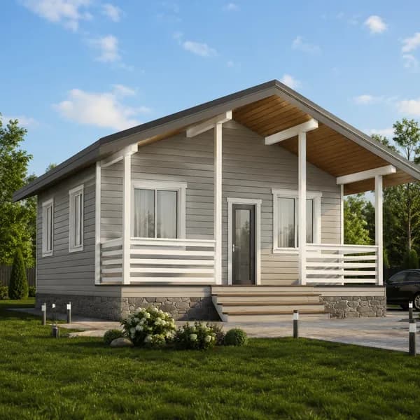 Проект каркасного дома, 70 м2