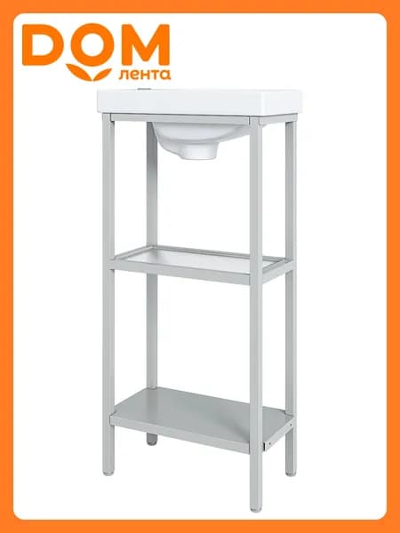 Тумба для раковины напольная Mart Лотос 38 см серая