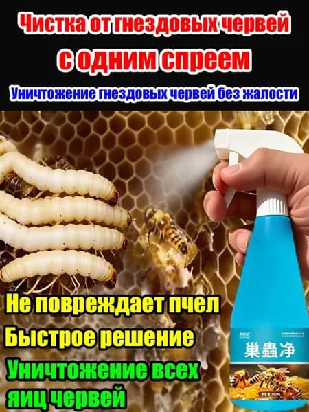 Спрей от восковой моли，Дезинсекция улья 300 мл