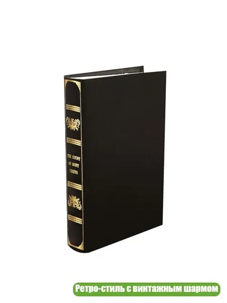 Ретро-блокнот в стиле старинной книги, Черный