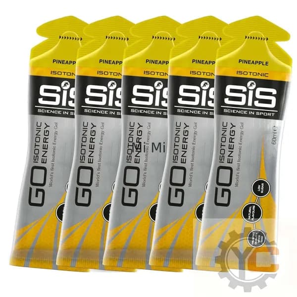 SiS, GO Isotonic Energy Gel, Гель изотонический углеводный, вкус Ананас, 60мл, 5шт.