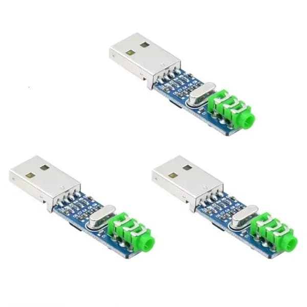 Мини-звуковая карта USB на базе PCM2704, 3pc