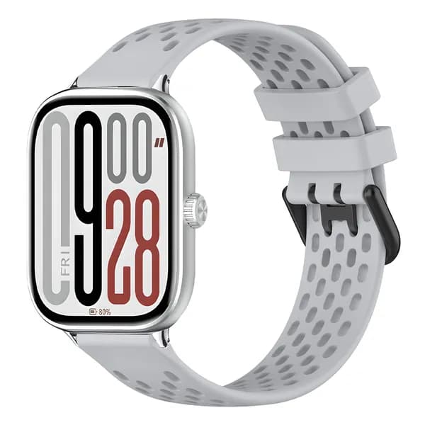 Силиконовый ремешок, подходит для Xiaomi Mi Band 9 Pro/Mi Band 8 Pro, Redmi Watch 5/Watch 4. Имеет двухрядную застежку для удобного ношения, водонепроницаем и дышащий.