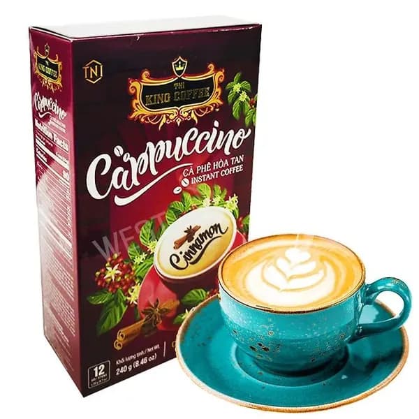 Кофе 3 в 1 King Coffee Капучино Корица, растворимый, 12 саше по 20 гр, 093072