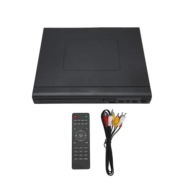 Мини-DVD-плеер HD со встроенным интерфейсом PAL NTSC USB 2.0, домашний проигрыватель компакт-дисков с дистанционным управлением и кабелем RCA для телевизора, 110 240 В, британская вилка
