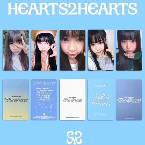 Карточки Hearts2Hearts The Chase k-pop карточки коллекционные Фотокарточки 5.4*8.6cm 5 шт