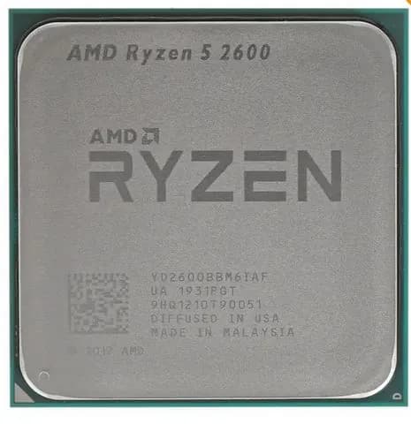 Процессор AMD Ryzen 5 2600 (YD2600BBM6IAF) OEM - AM4, 6 х 3.4 ГГц, L2 - 3 МБ, L3 - 16 МБ, 2хDDR4-2933 МГц, TDP 65 Вт