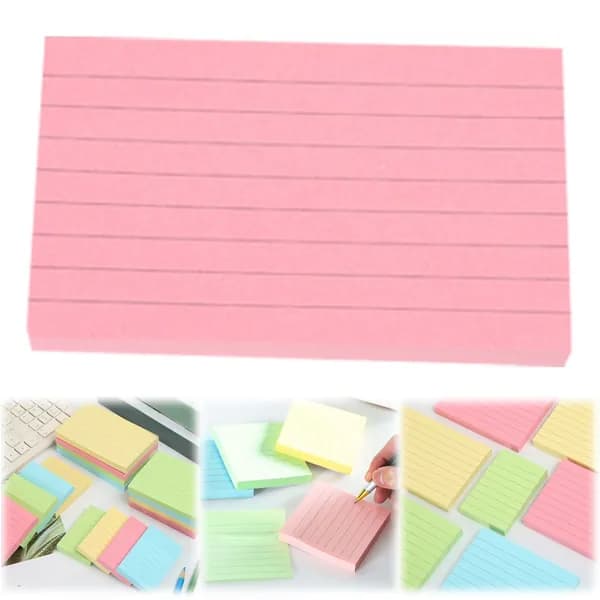 76x125mm-Розовый Цветные индекс-карточки (линованные) для школы и офиса, для заметок и учёбы