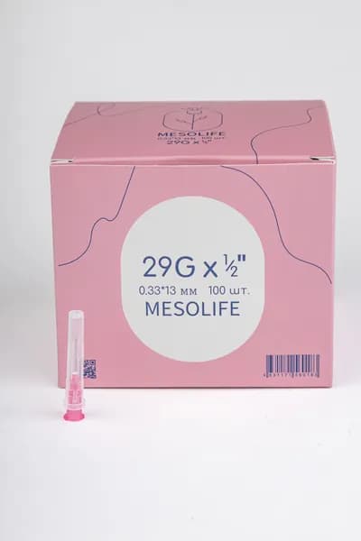 Иглы для мезотерапии 29G 0,33 х 13 мм, 50 шт, Mesolife