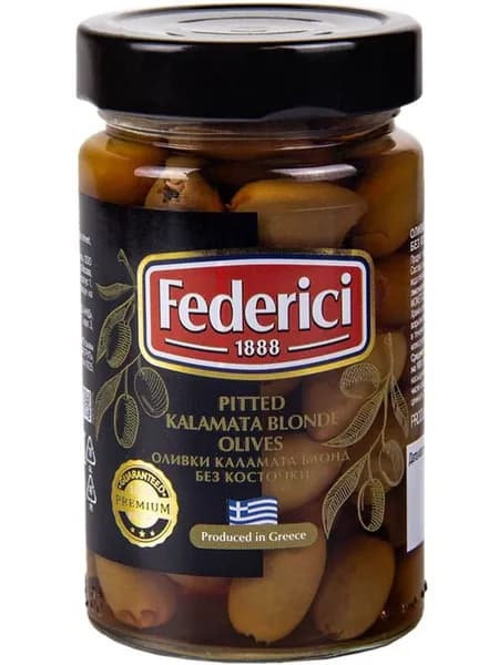 Оливки Federici Каламата блонд без косточки, 300 г
