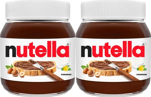 Паста Nutella ореховая с добавлением какао, комплект: 2 упаковки по 350 г