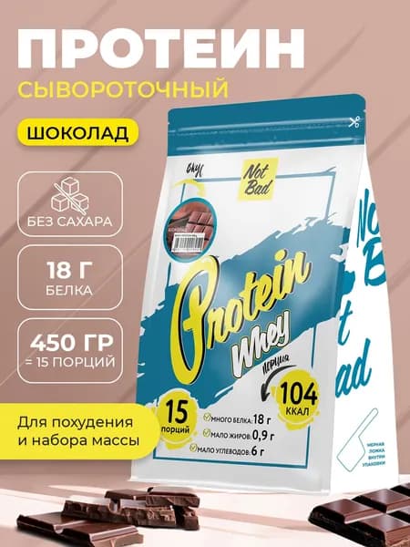 NotBad / Сывороточный протеин, 450 гр, Шоколад
