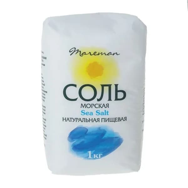 Соль морская Mareman средняя, 1 кг
