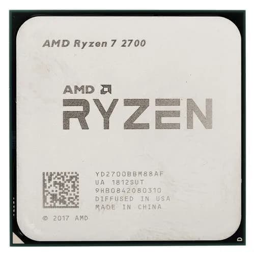 Процессор AMD Ryzen 7 2700 OEM (YD2700BBM88AF) - AM4, 8 x 3,2 ГГц, L2 - 4 МБ, L3 - 16 Мб, 2хDDR4-2933 МГц, TDP 65 Вт