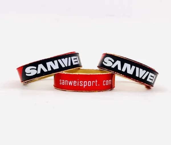 Торцевая Лента (3шт) SANWEI 10мм красно-черная тканевая на ракетку для настольного тенниса